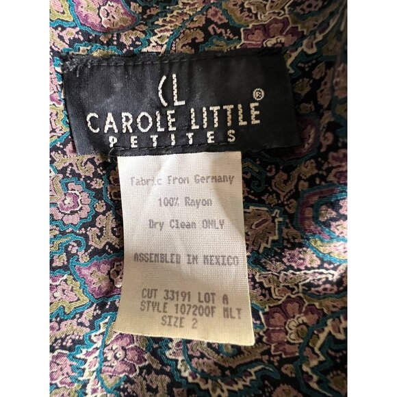 CL Carroll Little Petite Jacket Blouse Set 2P Dots Paisley Boho Career Y2K - Picture 12 of 16